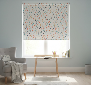 Store enrouleur chambre enfant gouttes de pluie colorées - TenStickers