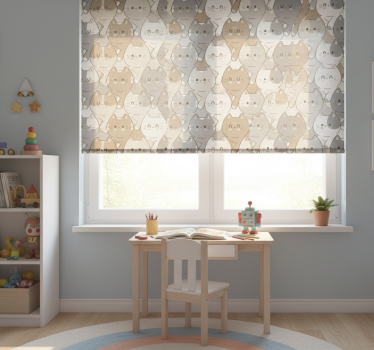 Store enrouleur chambre enfant illustration chats - TenStickers