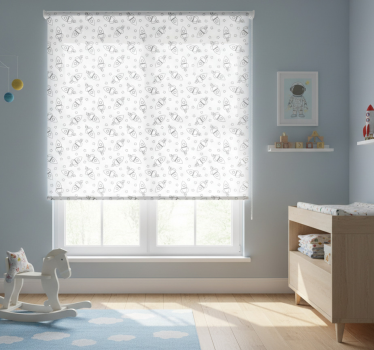 Store enrouleur chambre enfant modèle fusées et étoiles - TenStickers