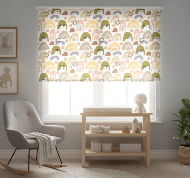 Store enrouleur chambre enfant motif arc-en-ciel nordique - TenStickers