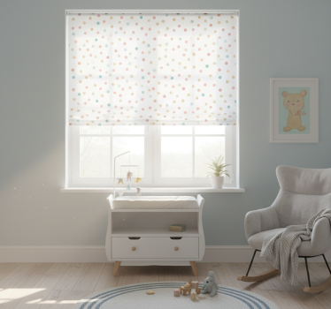Store enrouleur chambre enfant motif pois pailleté - TenStickers