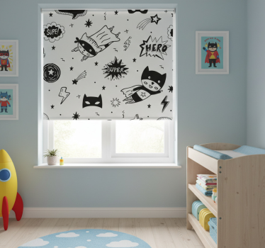 Store enrouleur chambre enfant motifs de super-héros - TenStickers