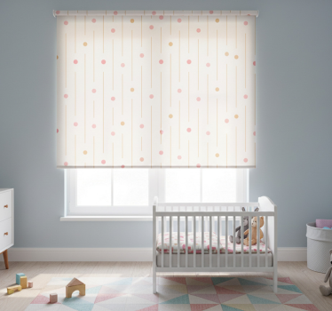 Store enrouleur chambre enfant points colorés avec lignes - TenStickers