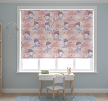 Store enrouleur chambre enfant prince des 80's avec couronne - TenStickers