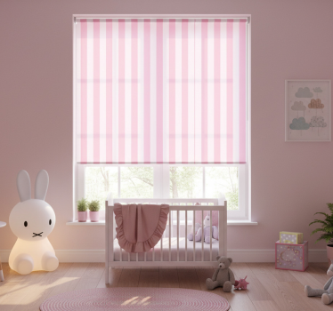 Store enrouleur chambre enfant rayures roses - TenStickers
