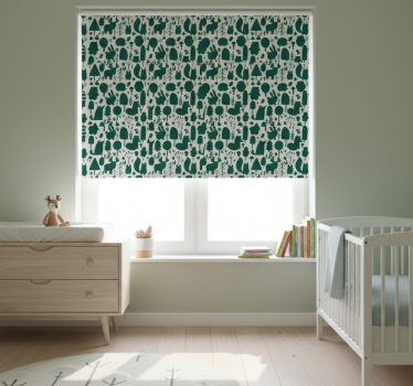 Store enrouleur chambre enfant silhouette animaux forêt - TenStickers