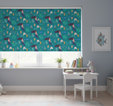 Store enrouleur chambre enfant sirène sous-marine - TenStickers