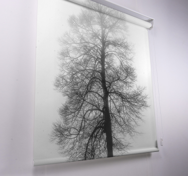 Store enrouleur d'arbre en échelle de gris - TenStickers