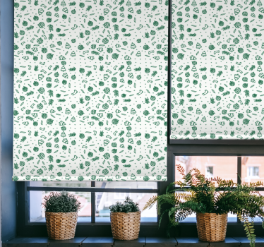 Store enrouleur original motif vert de noël - TenStickers
