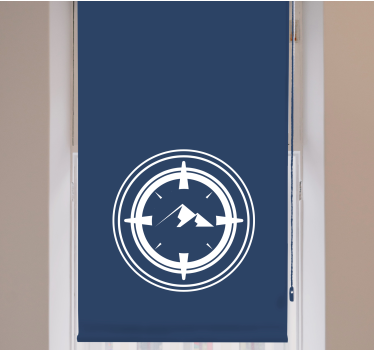 Store enrouleur original symbole de boussole de montagne - TenStickers