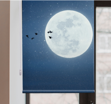 Store enrouleur motif pleine lune et ciel - TenStickers