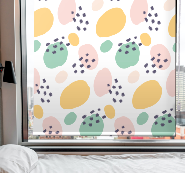 Store enrouleur chambre ado formes abstraites pastel - TenStickers