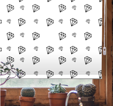 Store enrouleur original diamants noirs et blancs - TenStickers