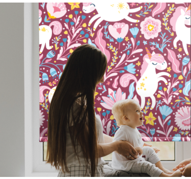 Store enrouleur original motifs de licorne colorés - TenStickers