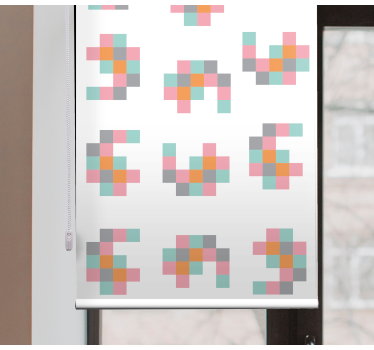 Store enrouleur original motifs géométriques pixelisés - TenStickers