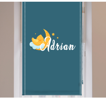 Store enrouleur chambre enfant poussin au clair de lune - TenStickers