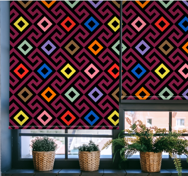 Store enrouleur original motif losanges géométriques - TenStickers
