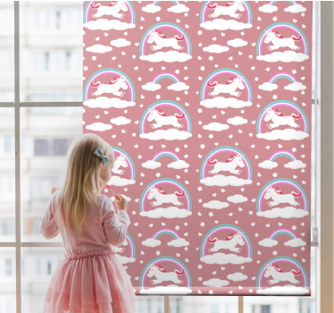 Store enrouleur chambre enfant thème de licorne magique - TenStickers