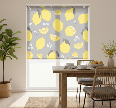 Store enrouleur salle à manger citron tropical - TenStickers