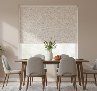 Store enrouleur salle à manger fleurs élégantes sur branches - TenStickers