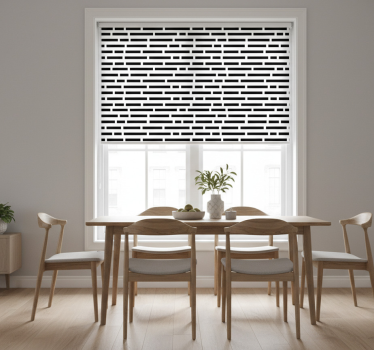 Store enrouleur salle à manger rectangles noir et blanc - TenStickers
