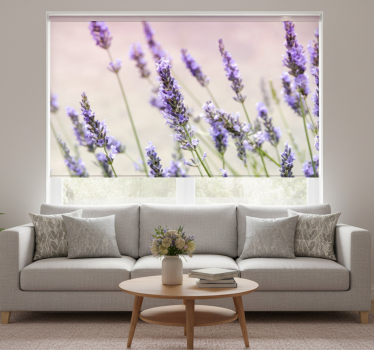 Store enrouleur salon bouquet de fleurs violettes - TenStickers