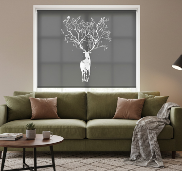 Store enrouleur salon cerf arbre - TenStickers