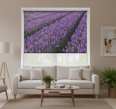 Store enrouleur salon champ de tulipes - TenStickers