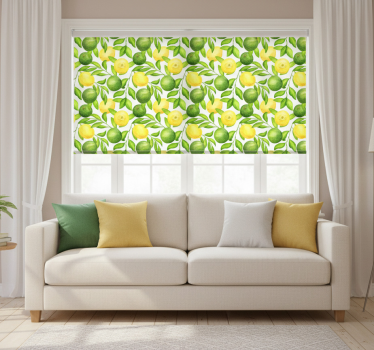 Store enrouleur salon citrons et limes - TenStickers