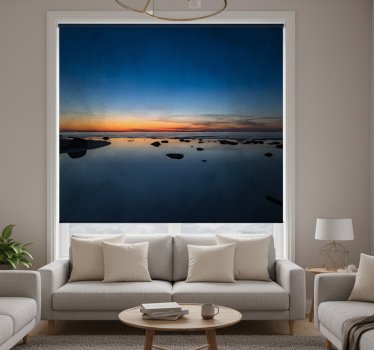Store enrouleur salon coucher de soleil nordique - TenStickers