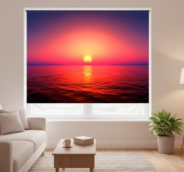 Store enrouleur salon coucher de soleil sur mer - TenStickers