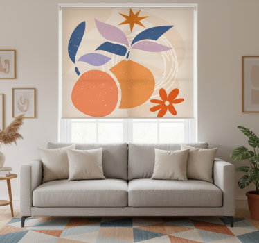 Store enrouleur salon design abstrait minimaliste fruits - TenStickers