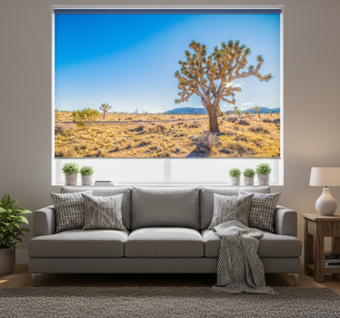 Store enrouleur salon design désert avec arbre - TenStickers
