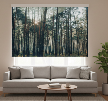 Store enrouleur salon design forêt de pins magnifique - TenStickers