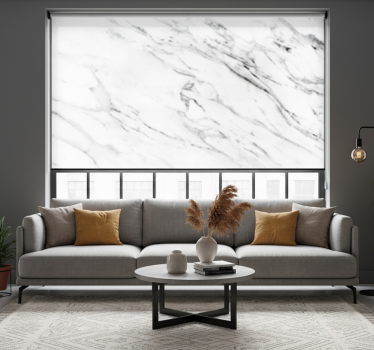 Store enrouleur salon effet marbre style industriel - TenStickers