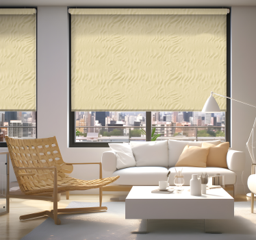 Store enrouleur salon effet texture sable beige - TenStickers