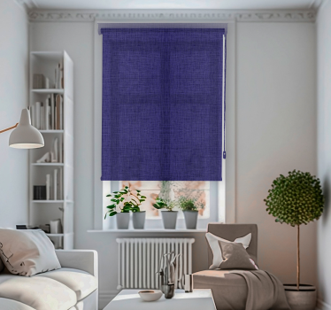 Store enrouleur salon texture effet tissu bleu - TenStickers