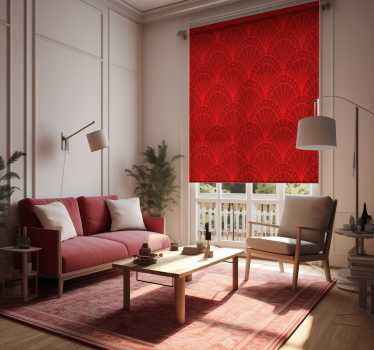 Store enrouleur salon élégant art déco rouge - TenStickers