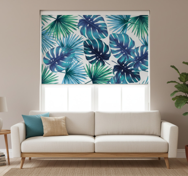 Store enrouleur salon feuillage tropical californien - TenStickers