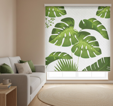 Store enrouleur salon feuille de monstera - TenStickers
