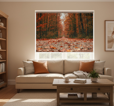 Store enrouleur salon feuilles d'automne colorées - TenStickers