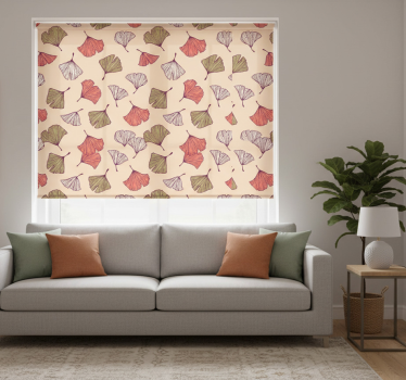 Store enrouleur salon feuilles de ginkgo colorées - TenStickers