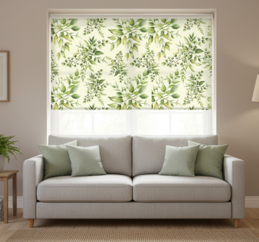Store enrouleur salon feuilles tropicales luxuriantes - TenStickers