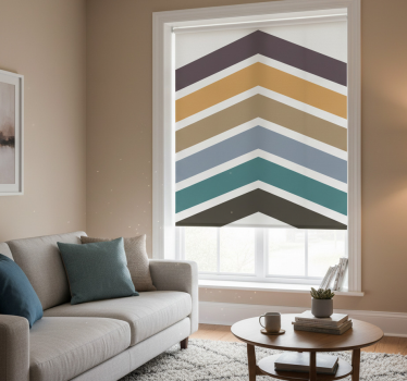 Store enrouleur salon flèches couleurs terre design nordique - TenStickers