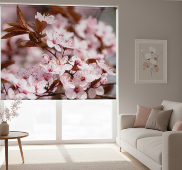 Store enrouleur salon fleurs de cerisier - TenStickers