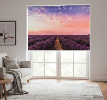 Store enrouleur salon fleurs de lavande en france - TenStickers