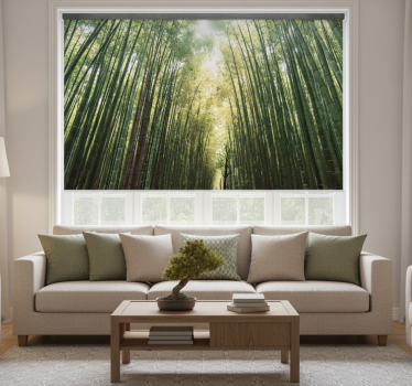 Store enrouleur salon forêt de bambou zen - TenStickers