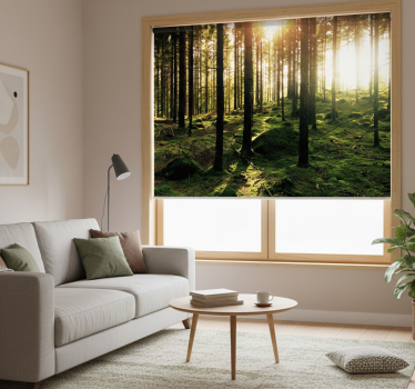 Store enrouleur salon forêt ensoleillée - TenStickers
