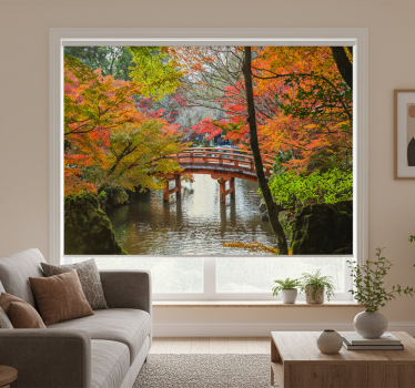 Store enrouleur salon forêt jardin japonais - TenStickers