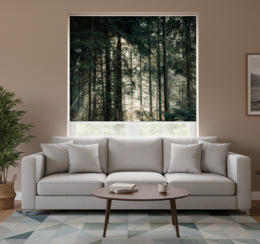 Store enrouleur salon forêt "nature" aux tons sombres - TenStickers